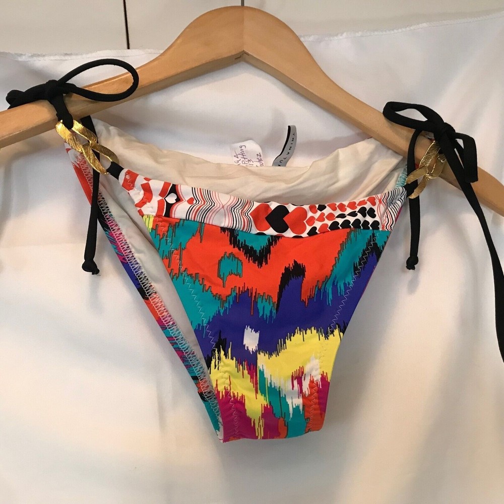 Trina Turk Swim bikini swimming bottom design sample hardware buckle Sz 6